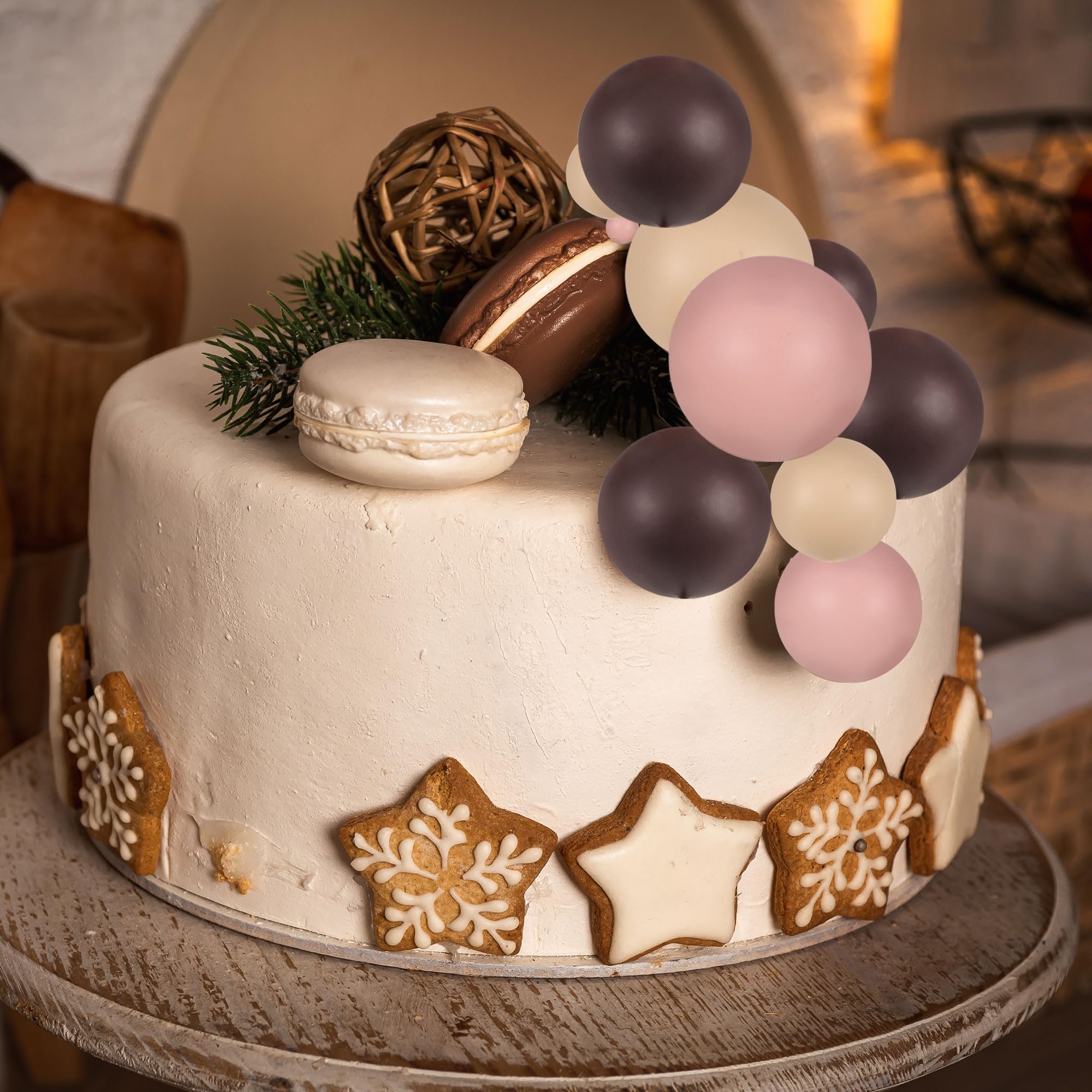 30 Mini Topper Per Torta A Palloncino – Schiuma E Filo, 3 Dimensioni, Bianco, Per Decorazioni Feste Compleanno