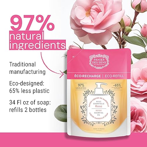 Miniatura 53 de Panier des Sens - Recambios de jabón líquido de manos - Recambio de jabón de manos con espuma de jazmín - Lavado de manos hidratante francés