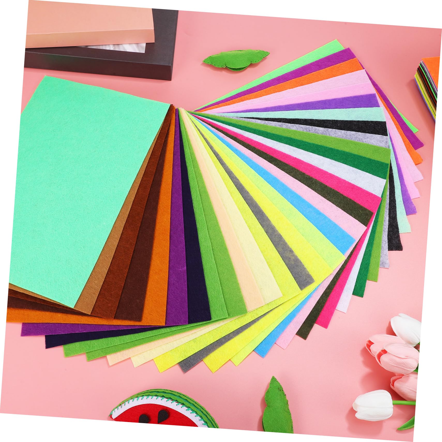 60piezas Fieltro De Surtidos Tela Fina Para Manualidades Costura y Decoración Para Bricolaje y Proyectos Creativos