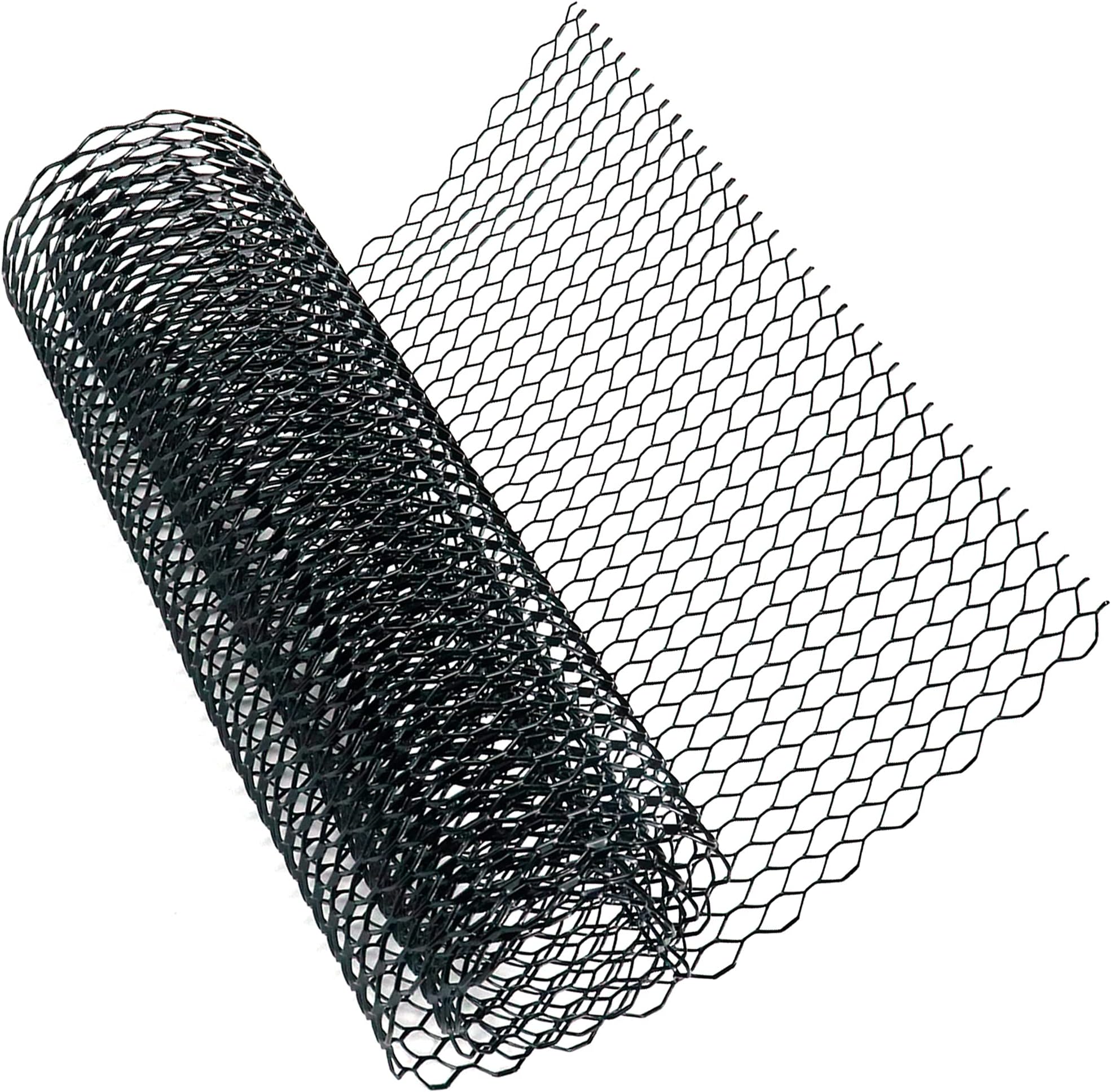 AUTOT Modengzhe 40 x 13 inch Car Grill Mesh Sheet, Black Painted Aluminum Alloy Grille Mesh Roll, 11 x 25 mm Hexagon-Shape Grids