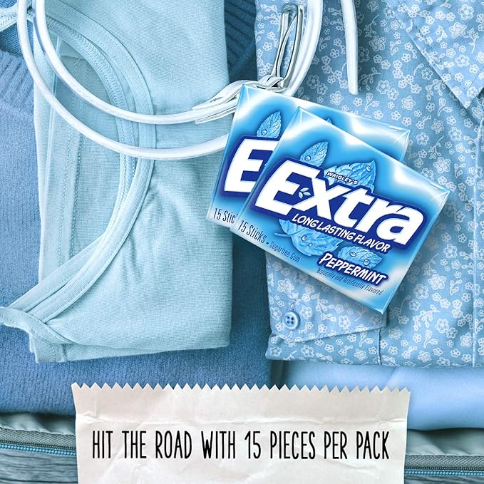 Extra Chicle Sin Azúcar Sabor Peppermint, Pack de 15 Unidades miniatura 8