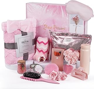 Birthday Gifts for Women, 18PCS Relaxing Spa Gift Basket Self Care Gifts, Unique Gift Ideas for Mom Her Friend Wife Sister, Christmas, Mother's Day, Valentine's Day, Get Well Gift
