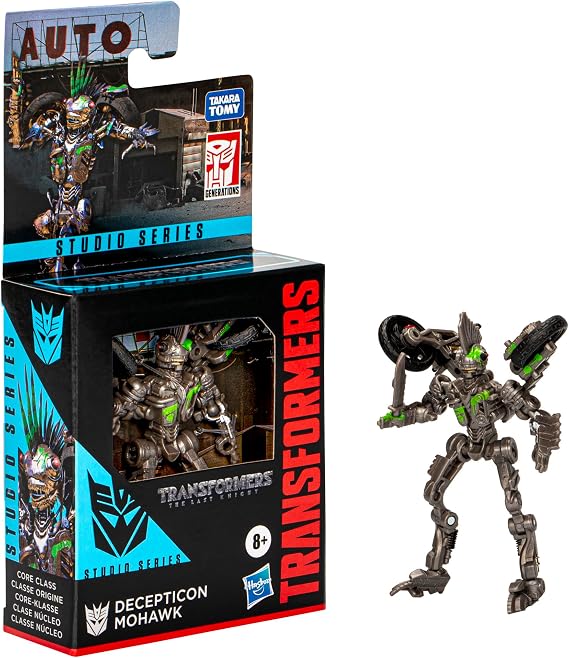Transformers Oyuncaklar Stüdyo Serisi Çekirdek Son Şövalye Decepticon Mohawk, 3,5 inç Dönüştürücü Aksiyon Figürü, 8+