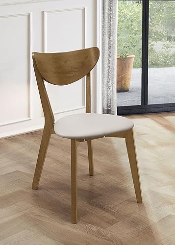 Miniatura 2 de Silla Bentwood para comedor con cojín y asiento tapizados, diseño escandinavo moderno de mediado de siglo, por Coaster Home Furnishings, (juego de 2)
