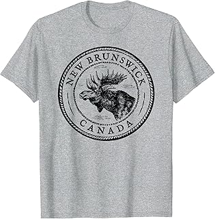Moose Antlers Art Lovers Gift, New Brunswick Canada Moose T-Shirt