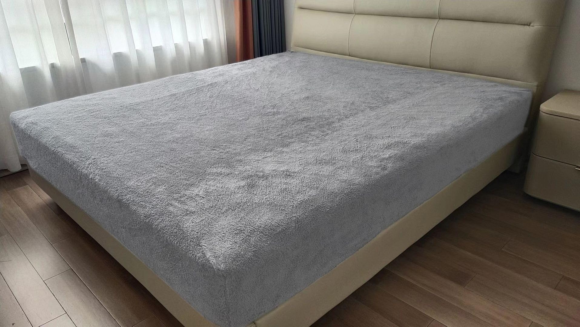 John Aird Silver Teddy Fleece Fitted Bed Sheet Sort Warm Fluffy Thermal Bedding (, Double)