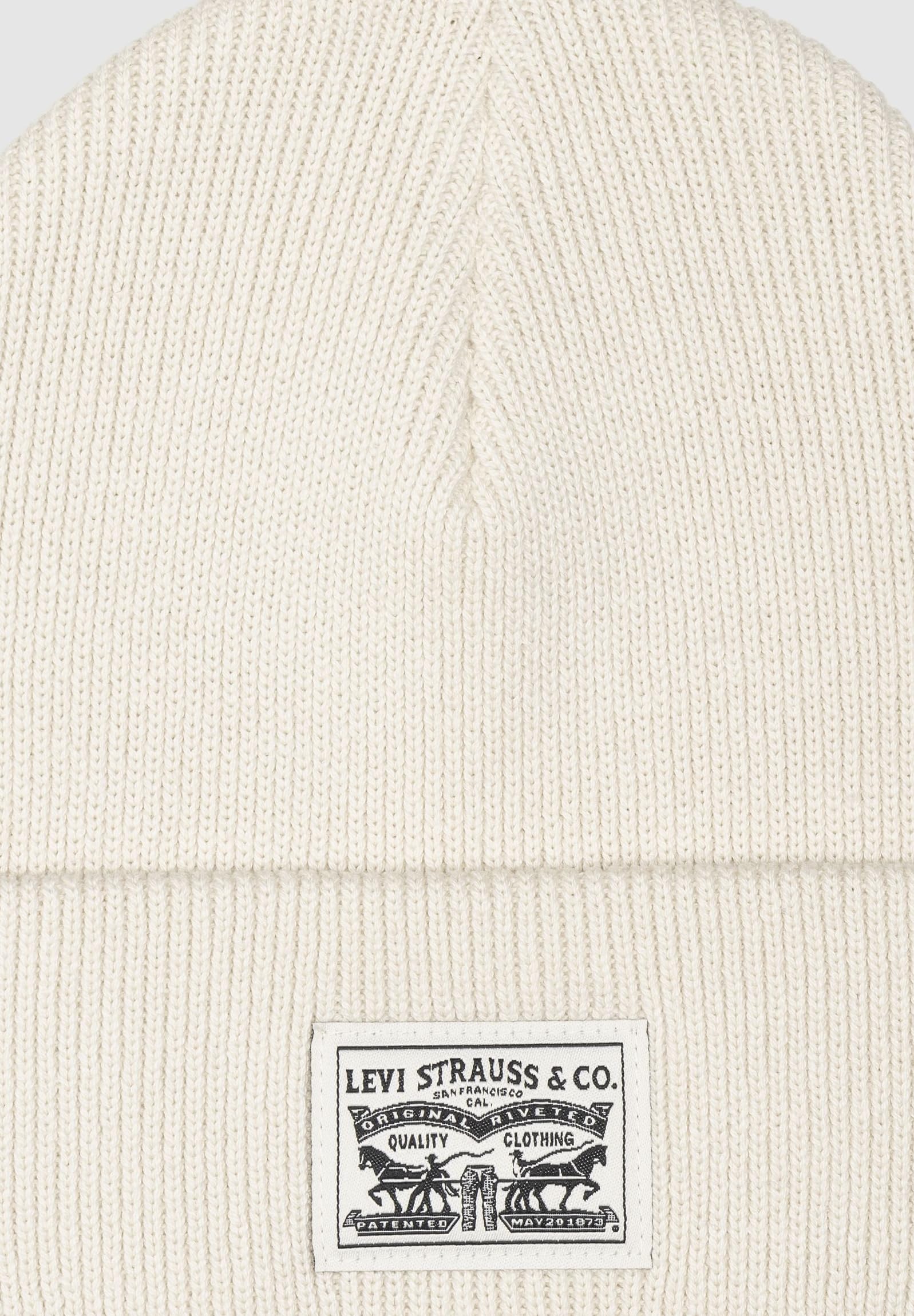 Levi's Women's Backpatch Beanie, Cream, Krem, rozmiar uniwersalny