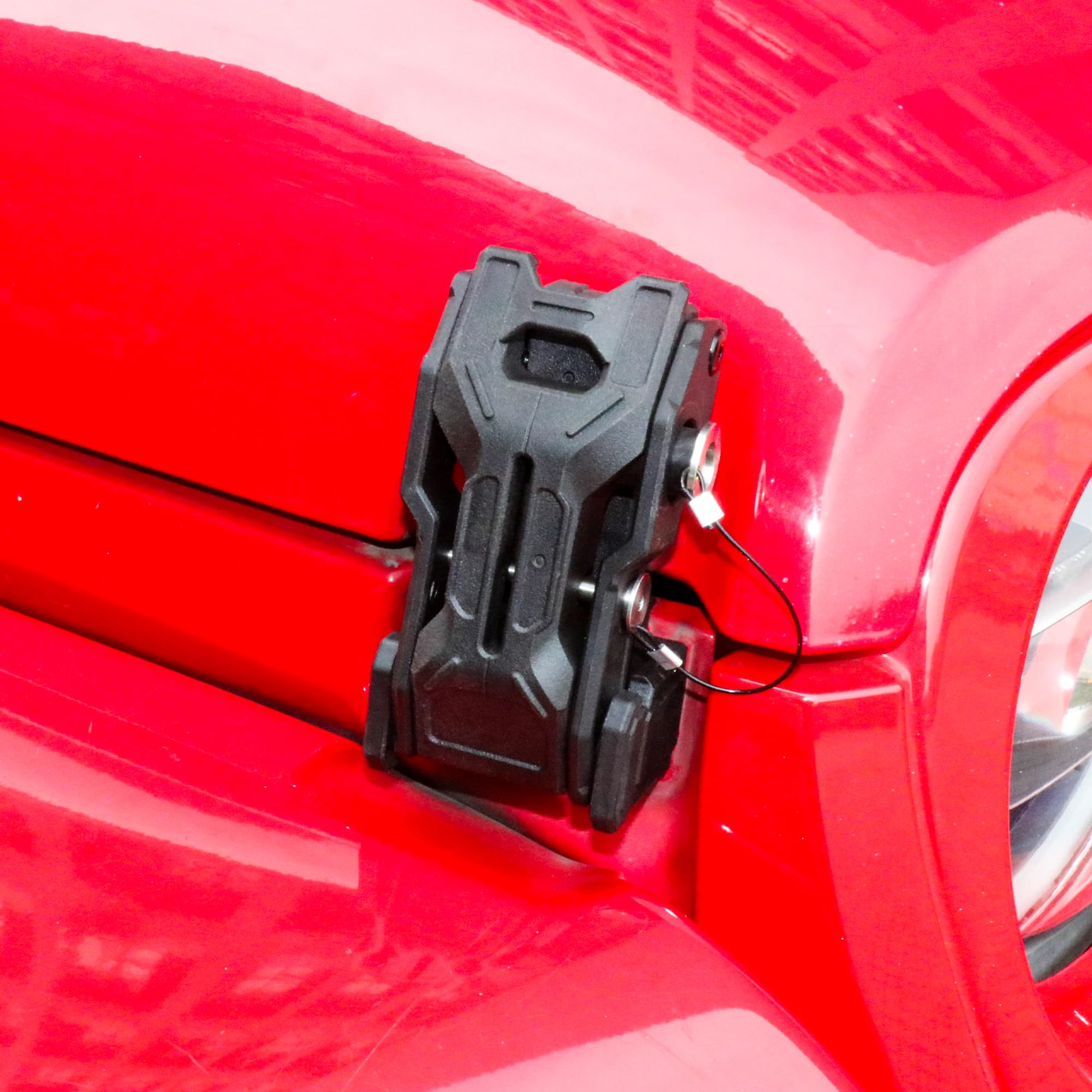 Loquet de verrouillage de capot compatible avec Jeep Wrangler JL 4XE Gladiator JT 2018-2025 Kit de loquets de capot de rechange, élimine les flottements de capot, 2 clés, 1 paire