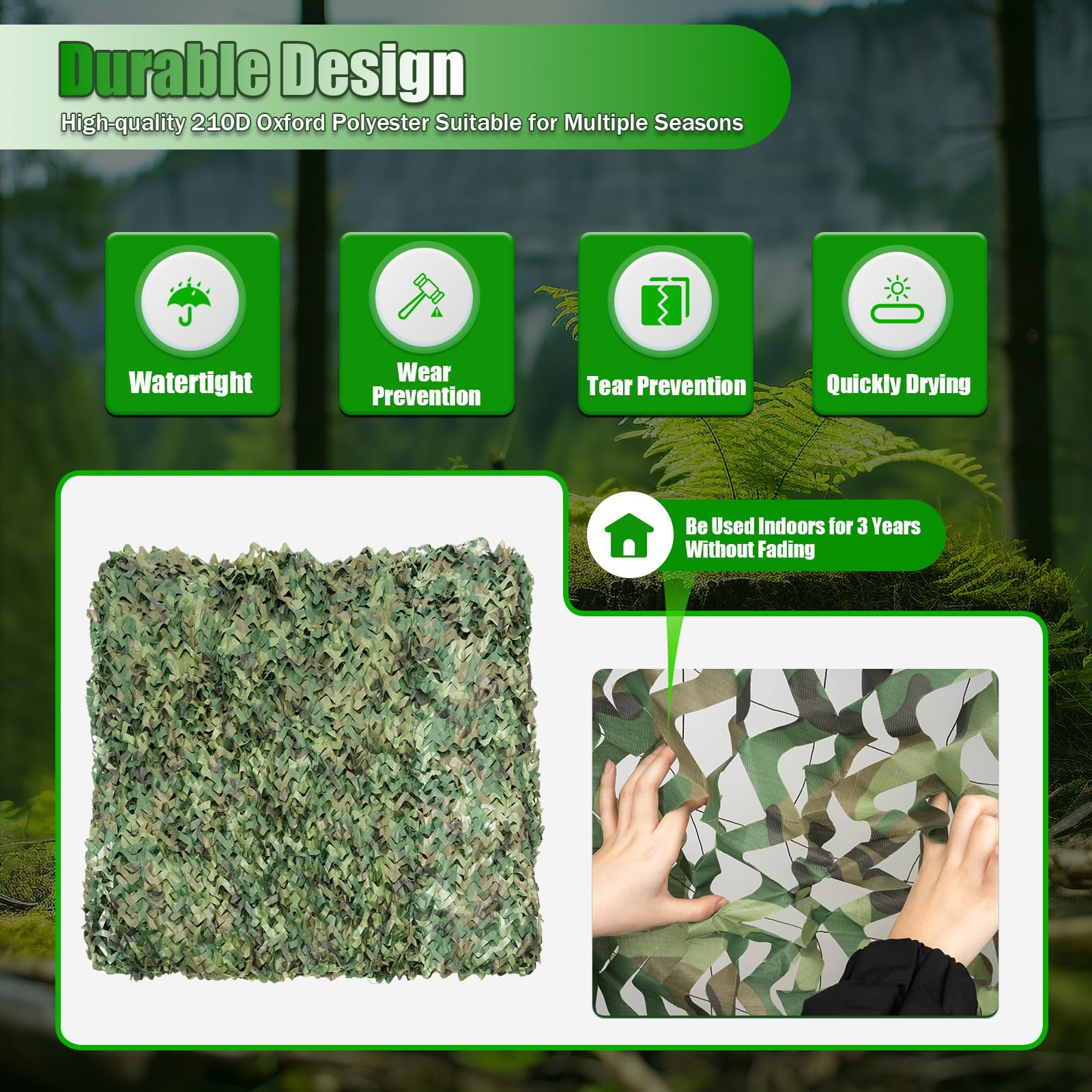 Camouflage Jagd Tarnnetz Bundeswehr Armee Army Netz Sichtschutz Net Tarnung Camo Hunter Military 8x8m Camping Jagd für Camping Waldlandschaft Garten Party Dekorationen