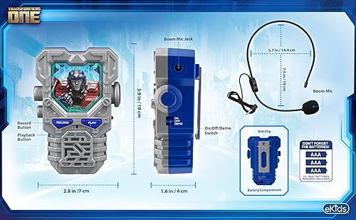 Miniatura 4 de eKids Cambiador de voz de juguete Transformers para niños con efectos de sonido, diseñado para fanáticos de los juguetes Transformers, gran relleno