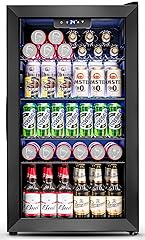 Feelfunn 3.2 Cu.Ft Mini Fridge with Glass Door