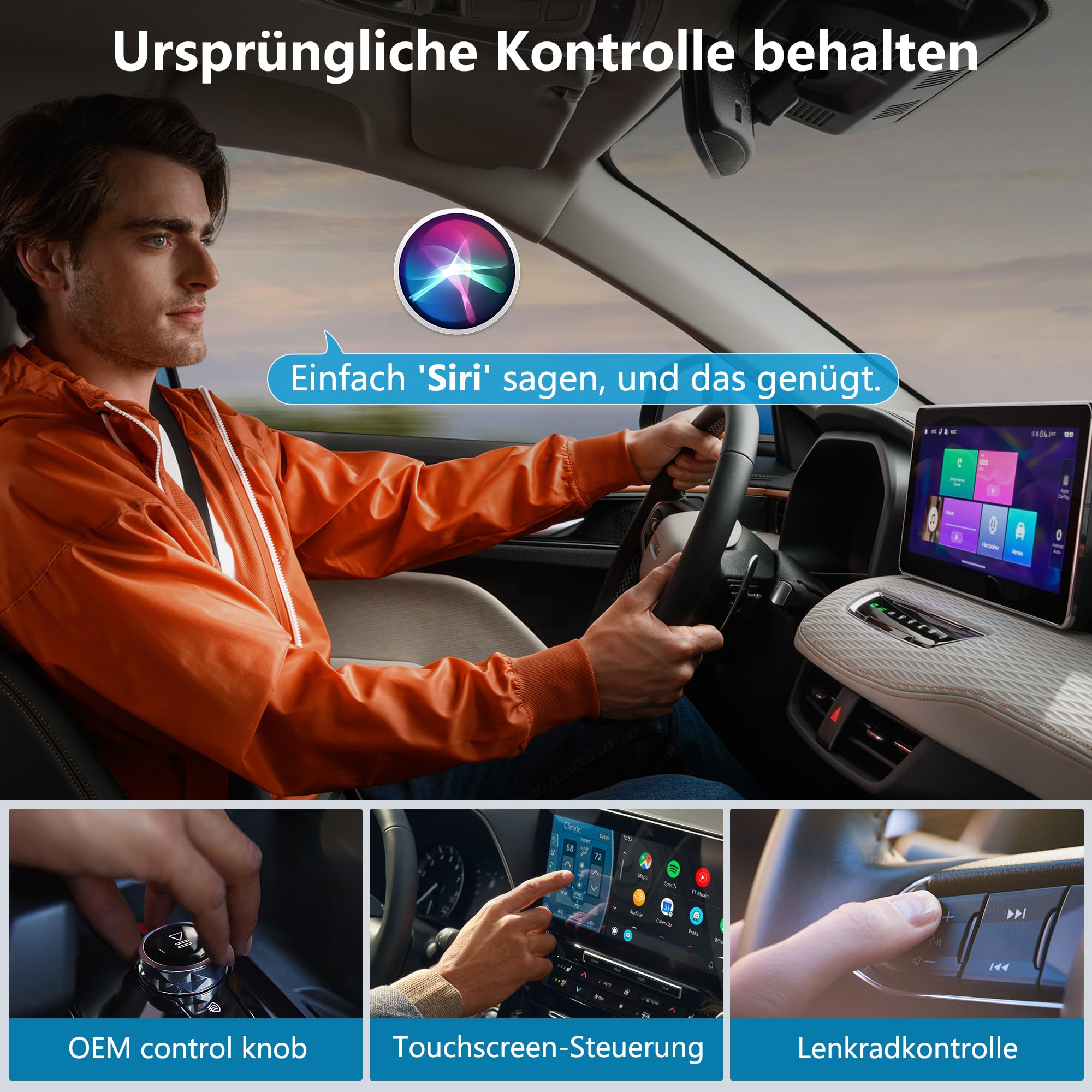 Carplay Wireless Adapter Für IOS, Wired CarPlay in Wireless CarPlay Adapter Umwandeln, Plug & Play Car Play Wireless Adapter Kompatibel mit Autos ab 2017 & iPhone iOS 10+