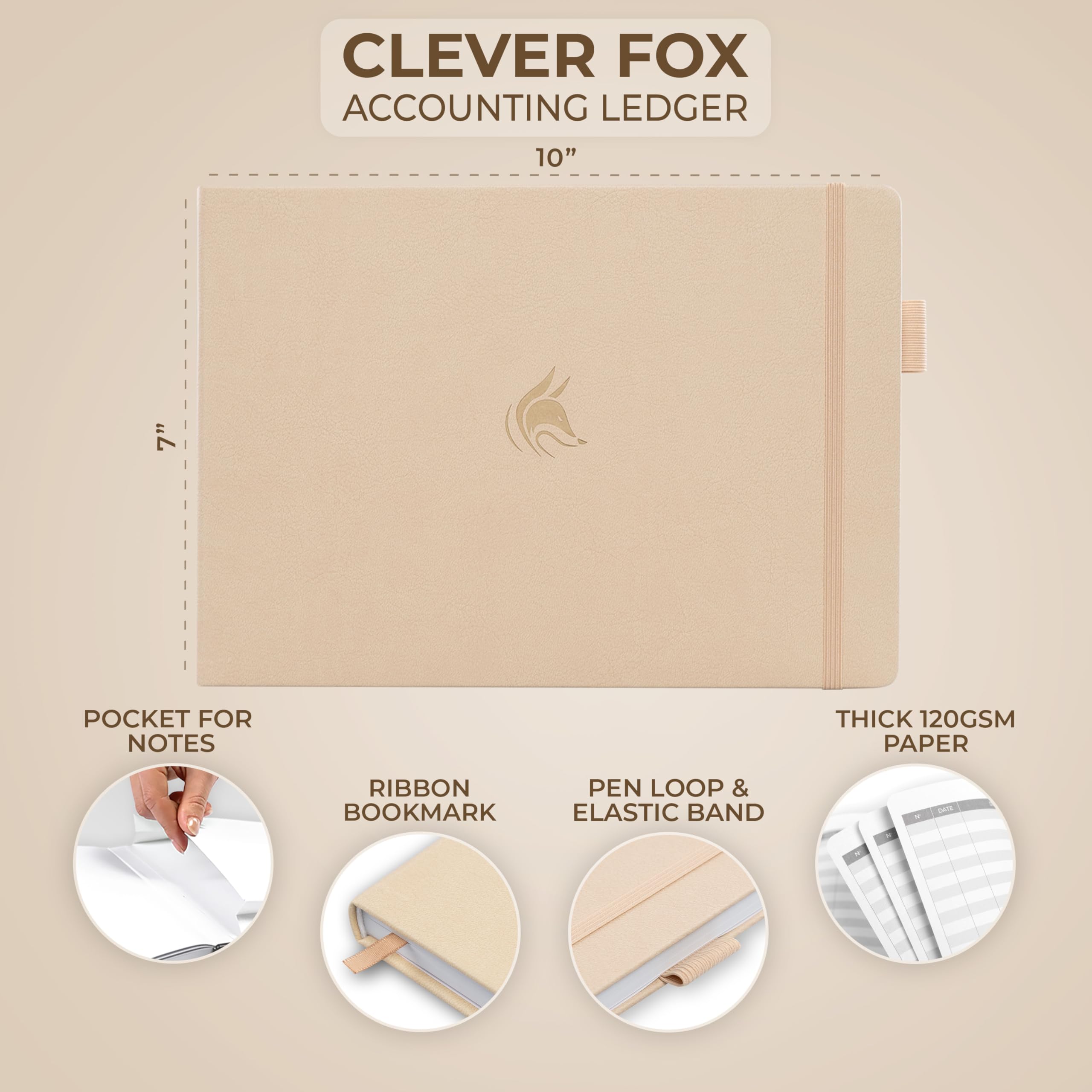 Clever Fox Accounting Ledger Book Horizontal - Image 2