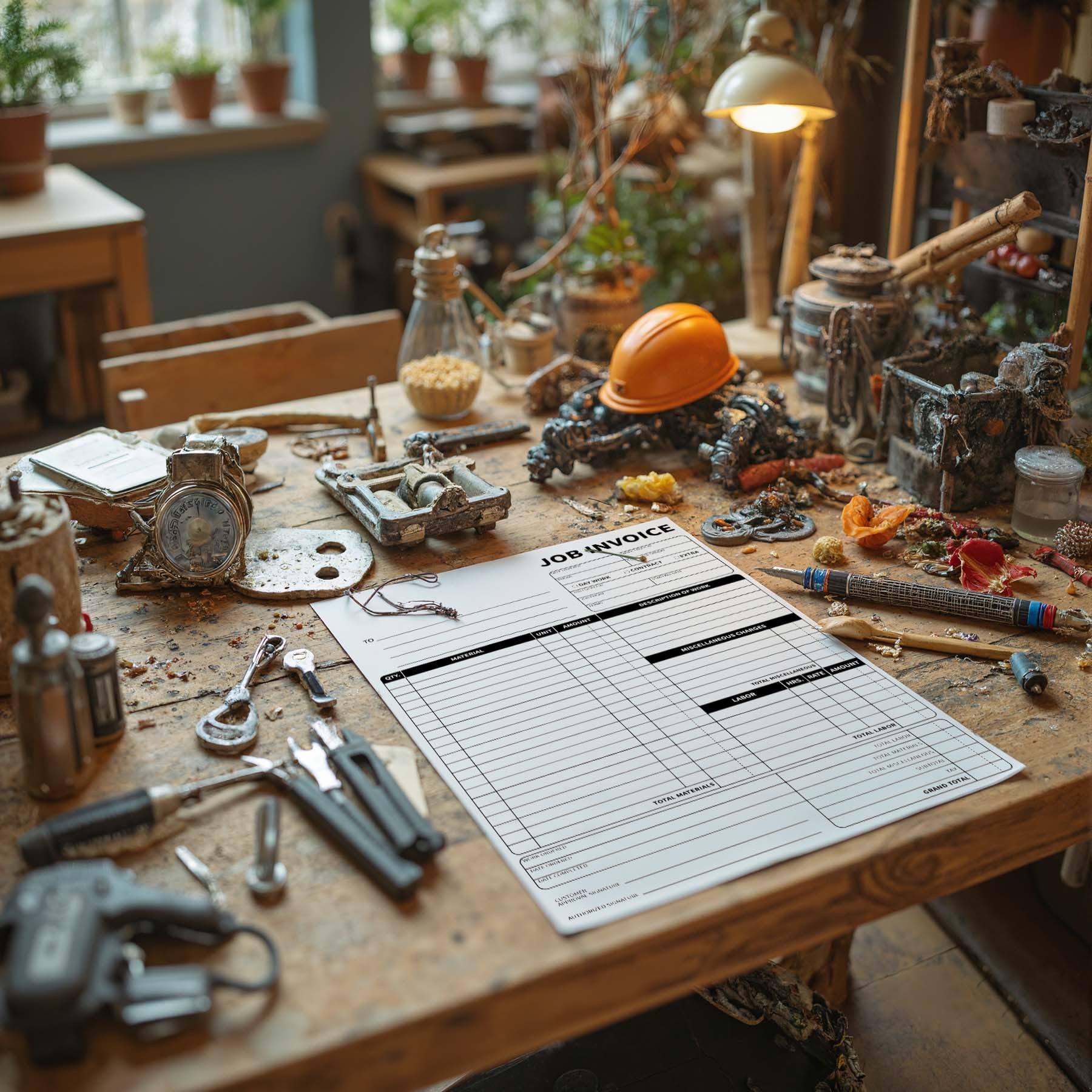 Formularios De Factura Trabajo Autocopiativos, Pulgadas, 2 Partes Con Copia Al Carbono, 50 Juegos Tablero Trasero (1), 7.5 X 11