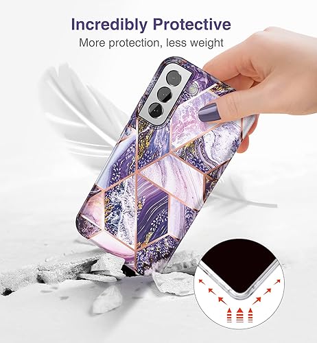 Miniatura 5 de SURITCH Funda para Samsung Galaxy S22 Plus, protector de pantalla integrado Protección de cuerpo completo a prueba de golpes, resistente, delgada,