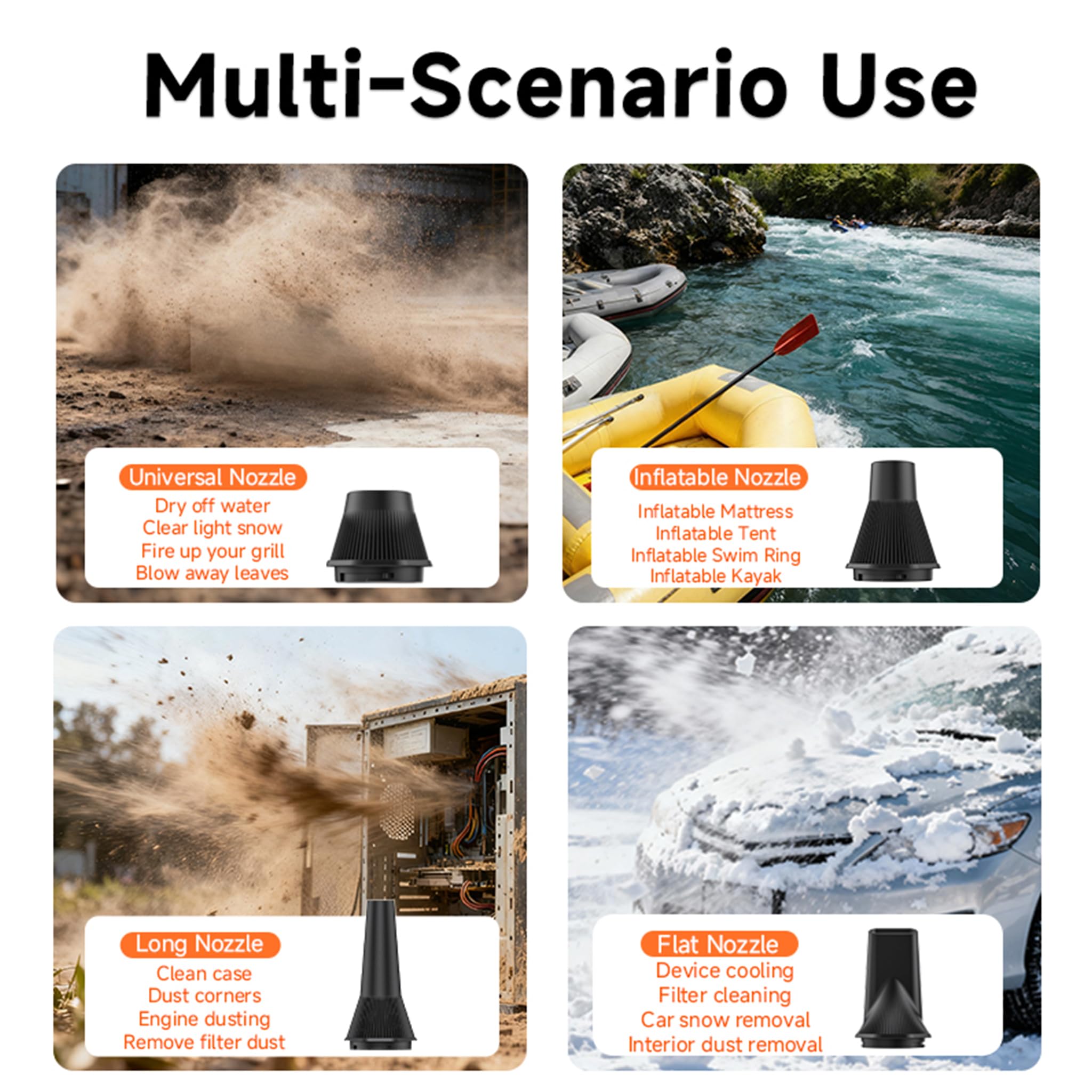 Wiederaufladbarer kabelloser Luftdüser – 110.000 U/min, 3-stufig, leistungsstarker Mini Blower für PC, Laptop, Elektronik, Tastatur, Sofa, Haushalt, Auto & Outdoor