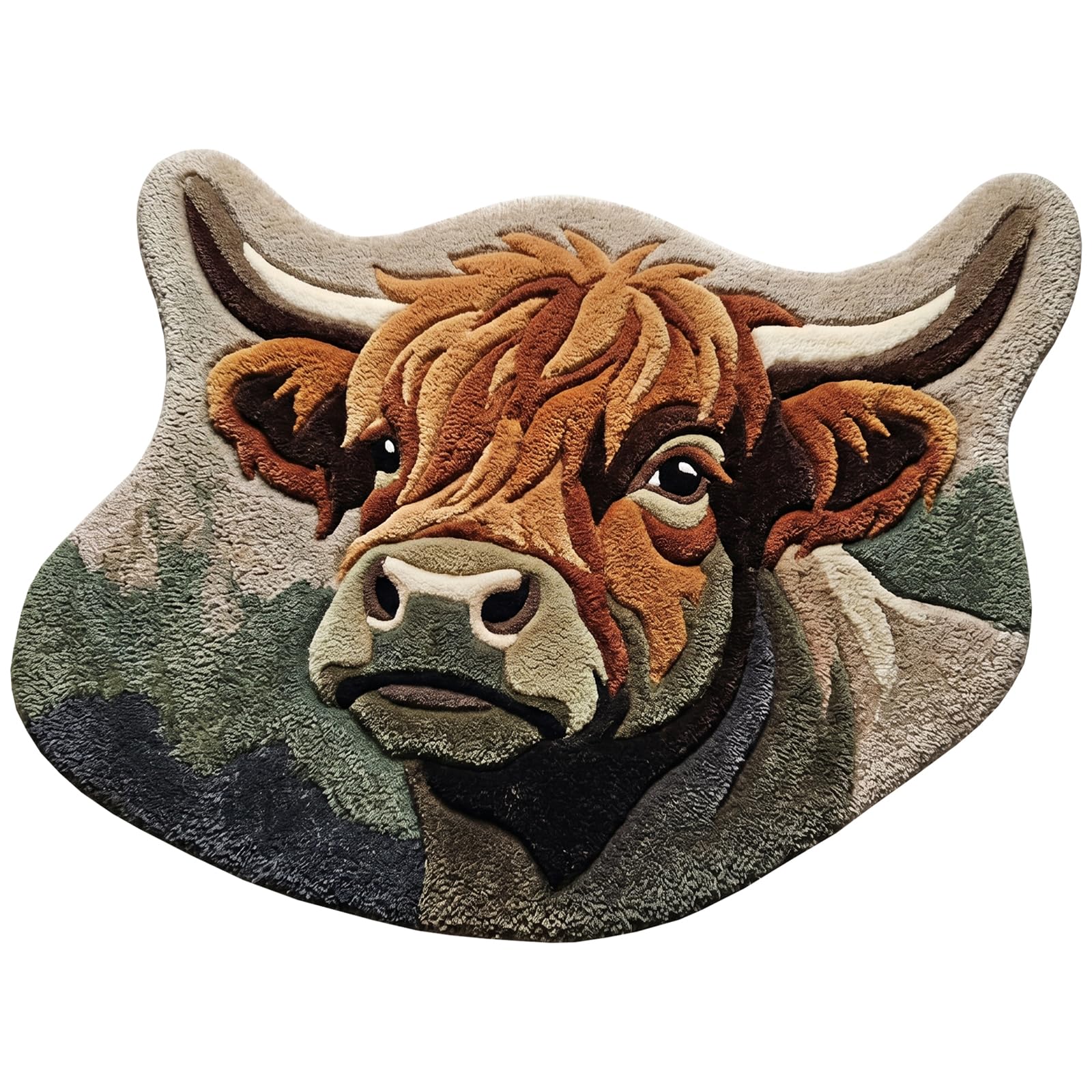 Highland Cow Bathroom Rug: 24x32 Absorbent Non-Slip Washable Bath Floor Mat
