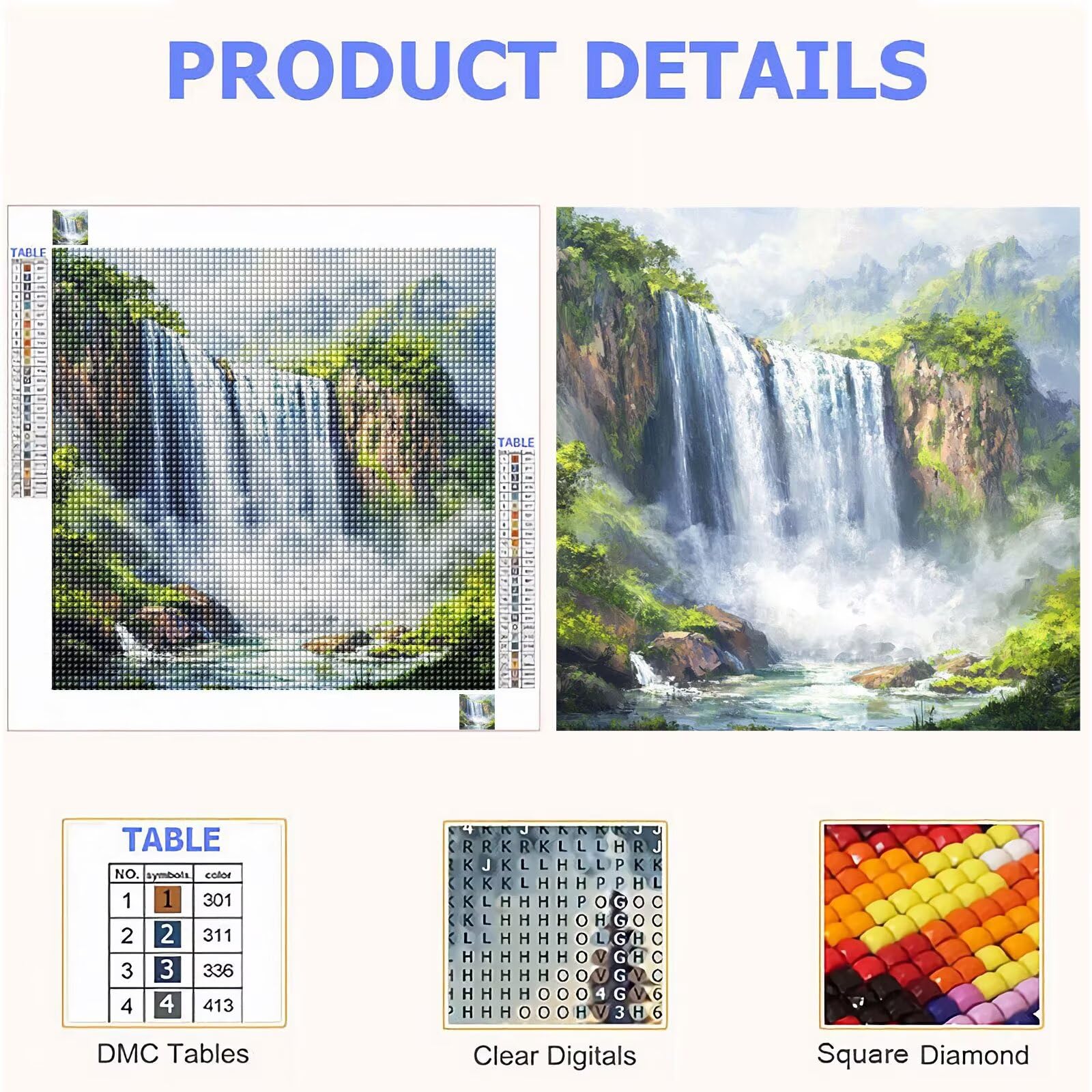 Diamond Painting Adulti, Autunno Diamond Painting Kit Completo, 5D Pittura Diamante Bambini Attività Manuale Creativa e Idea Regalo, Diamantini Crystal Art Tela Fai Da Te Kit 90x90cm Paesaggio FX#1007