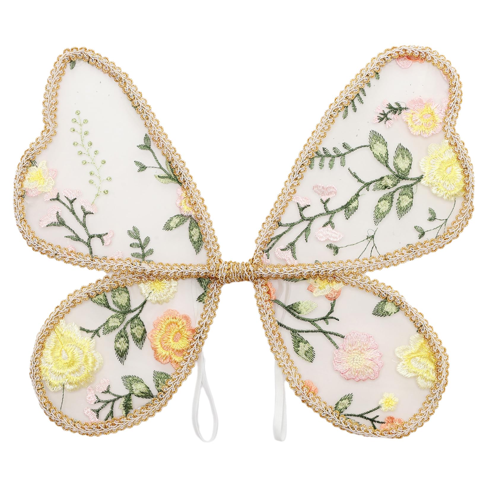 TTAO Baby Butterfly Flower Embroidered Wings with Wand Fairy Princess Costume Wing Newborn Photography Props Type F-4 One Size