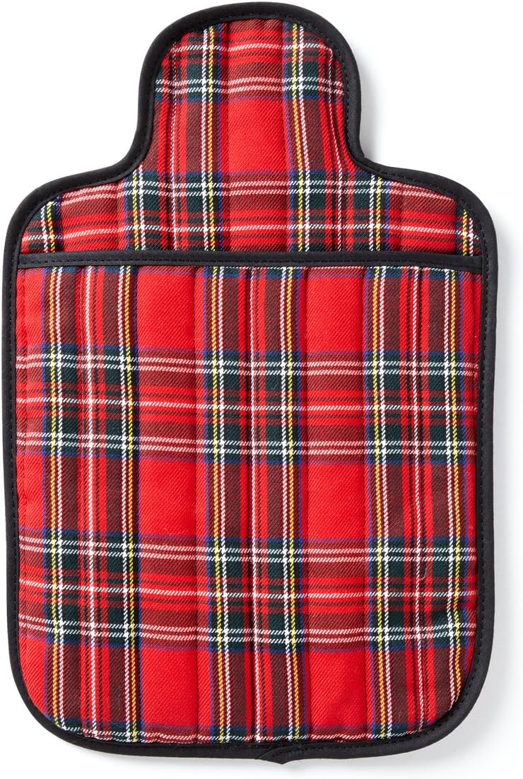 Microhottie Microwave Hot Water Bottle - Quilted Royal Stewart Tartan - Red