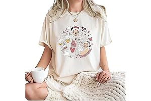 Disney Character Christmas Shirt for Women, Matching Family Christmas Comfort Colors Shirt - 639