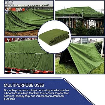 Amazon.co.jp: Tarps Now 防水キャンバスタープ (16フィート x