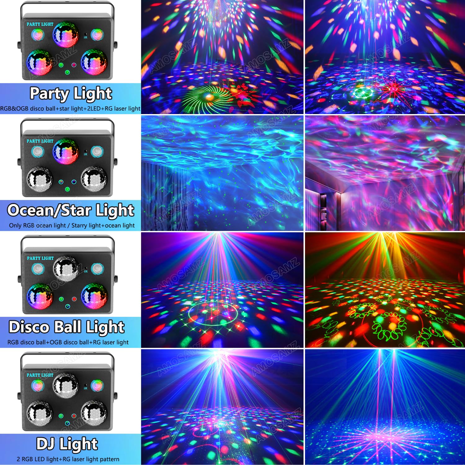 Amazon.co.jp: パーティーライト、ディスコDJストロボライト、レイブ
