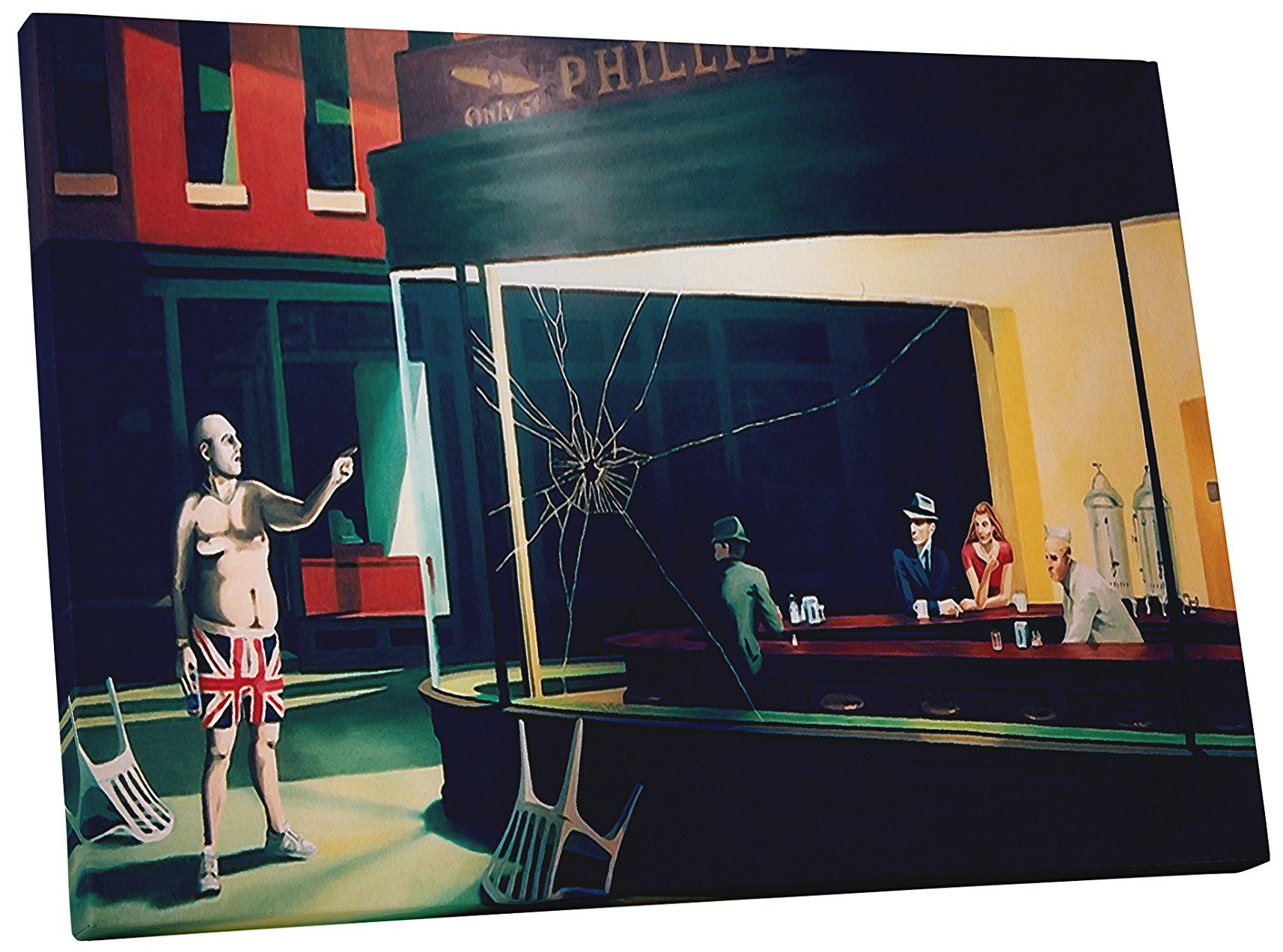 Amazon｜Banksy Nighthawks Gallery Wrapped Canvas Print 30 X 20