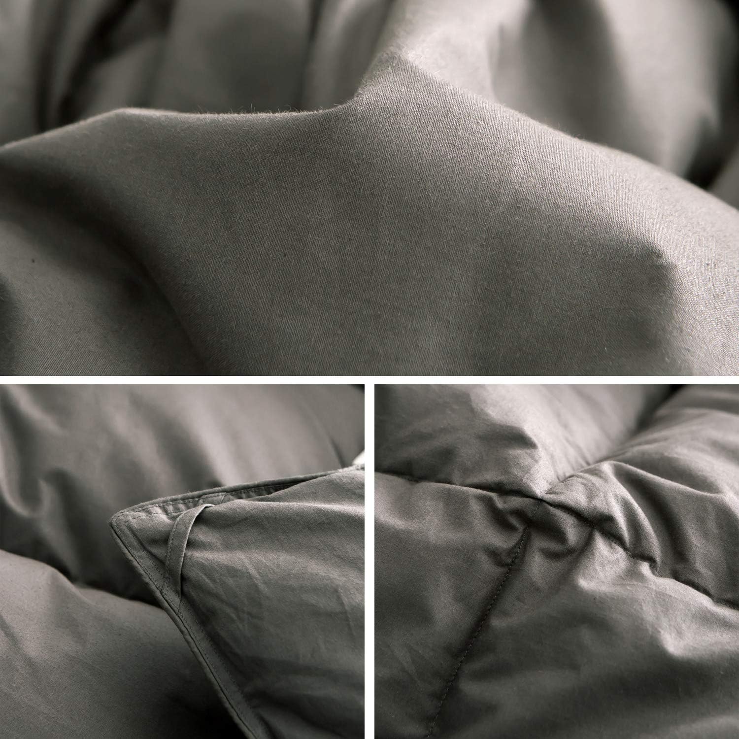 Royoliving Premium Greyduck Feathers Down Comforter King Size All Season Medium Warmth Dark Gray Charcoal Grey 100% Cotton Cover Down Proof Duvet Insert with Corner Tabs, 60 Oz : Home & Kitchen