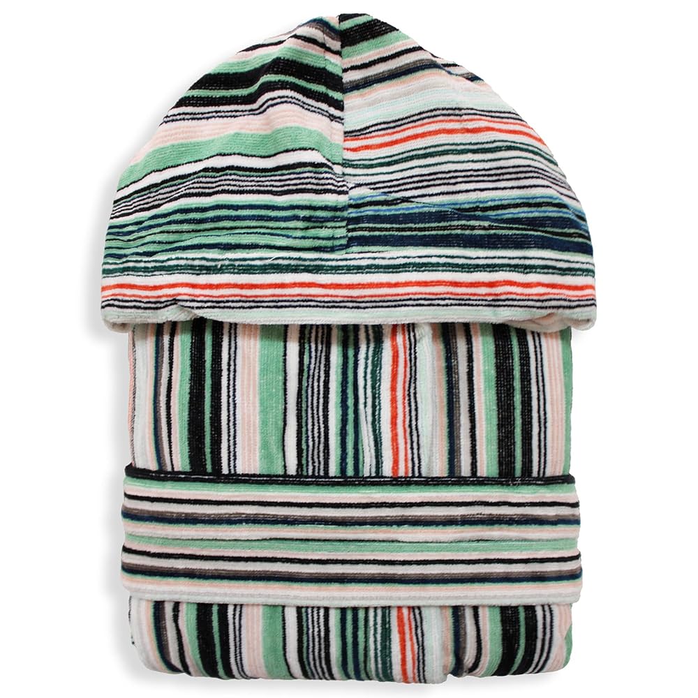 Accappatoio Uomo In Spugna Velour Cinigliato 500gr - Con Cappuccio E Tasche - Foto 9