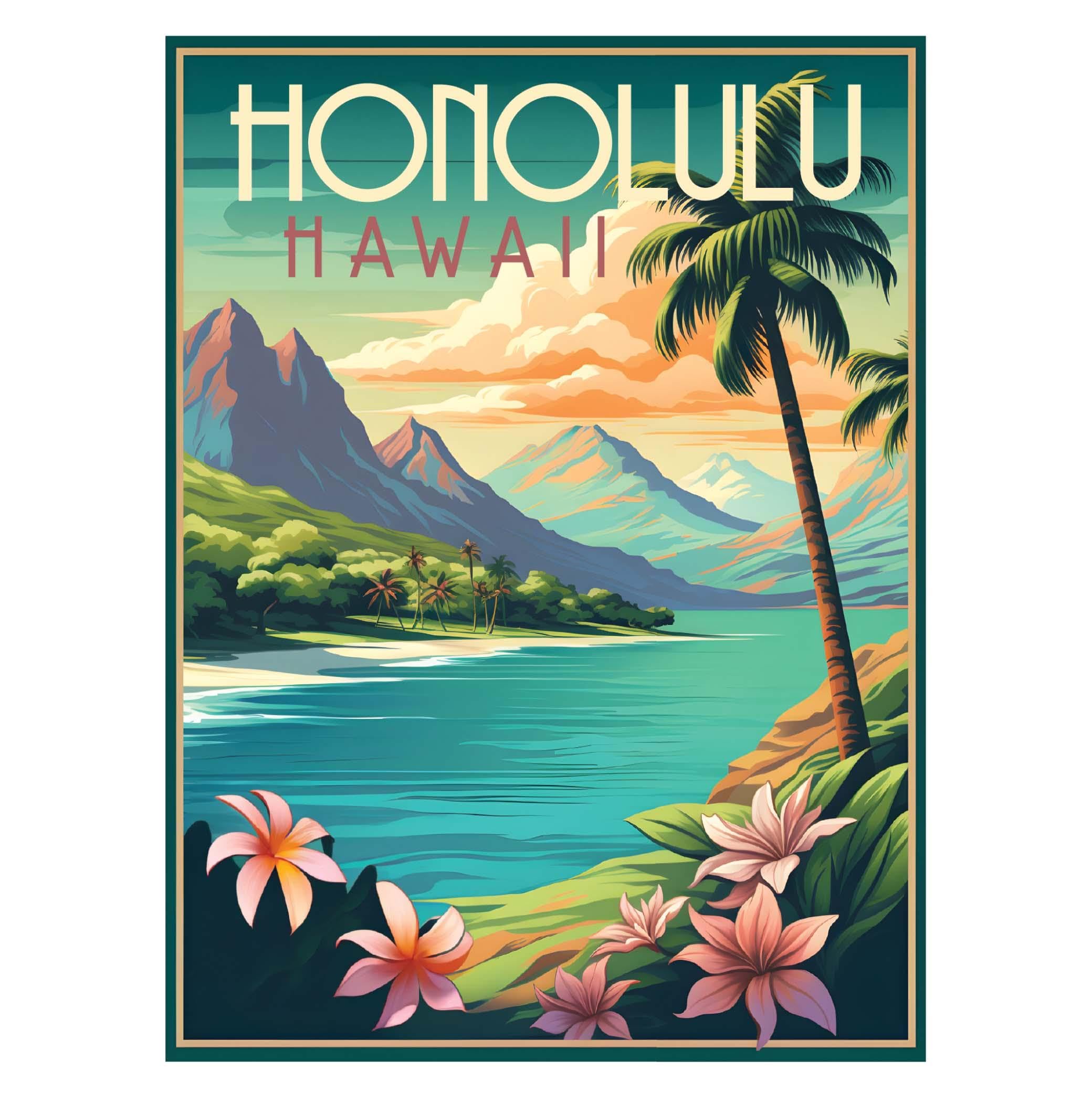 Amazon.com: Honolulu Hawaii C Souvenir Decorative Flat Magnet 4