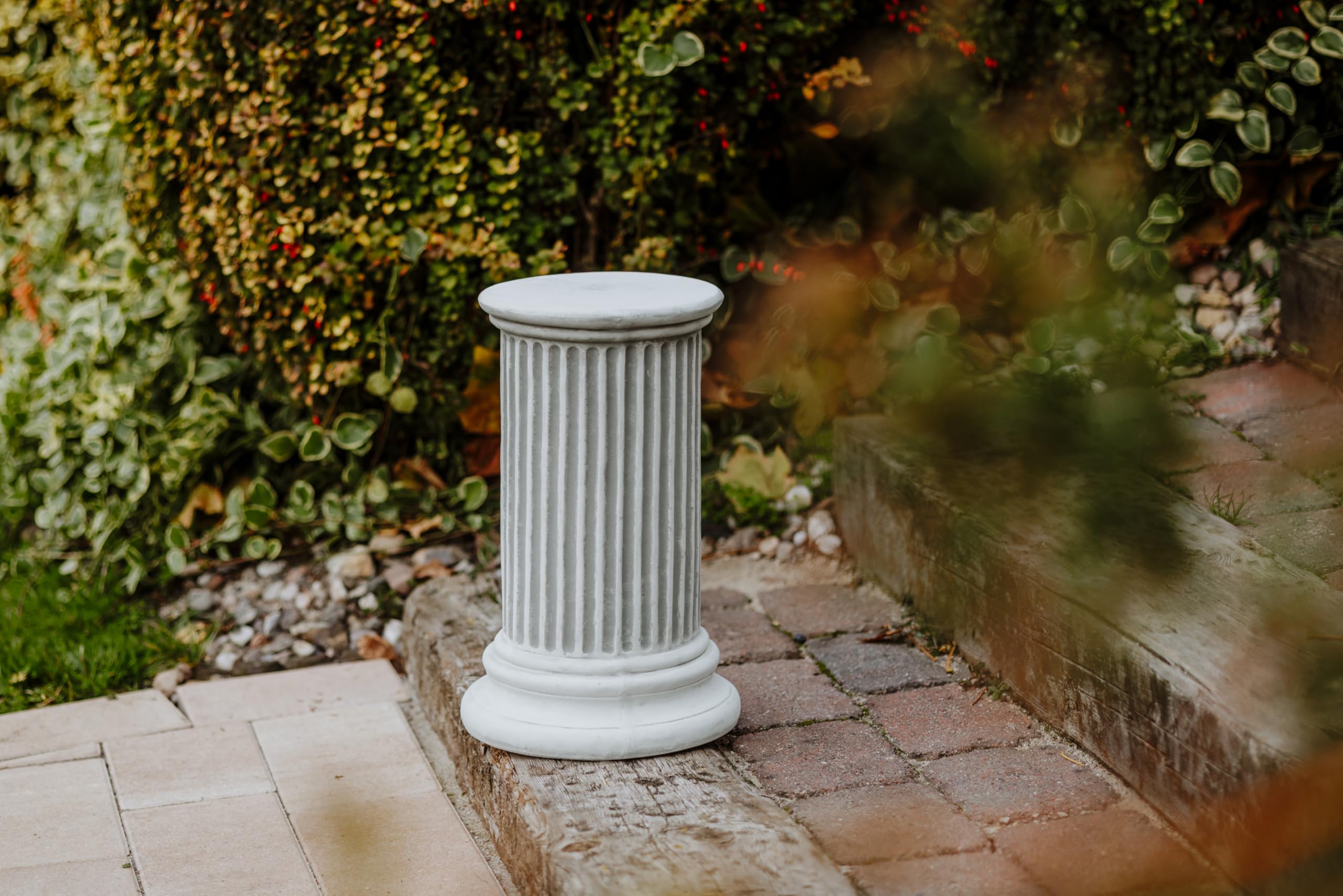 gartendekoparadies.de Elegante Säule Steinsockel, H. 41 cm, 45 kg | Steinguss, Steinfigur, Für Außenbereich, Frostsicher