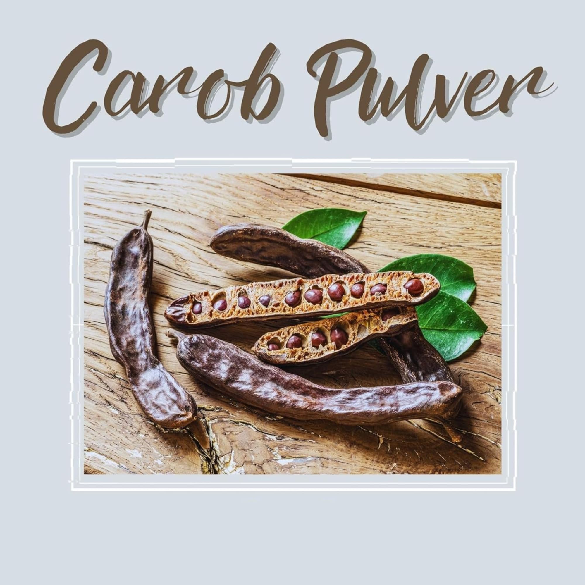 Carobpulver Bio Vegan - Natürliche Süße, Ballaststoffreich, reich an Mineralien, Koffeinfrei - Kakao Alternative für Trinkschokolade ohne Zucker - Johannisbrot Pulver Bio, Carob Powder I PureRaw 240g