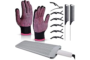 MORGLES Professional Heat Resistant Gloves for Hair Styling