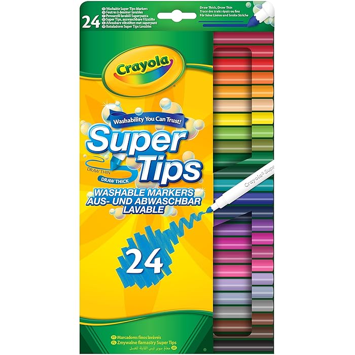 Buy CRAYOLA SuperTips Washable Markers Assorted Colours (Pack of 24