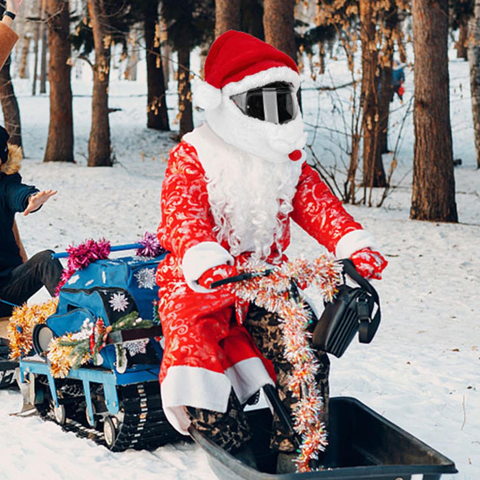 Couvre-Casque De Moto Du Père Noëls Rouge Personnalisé, Housse De