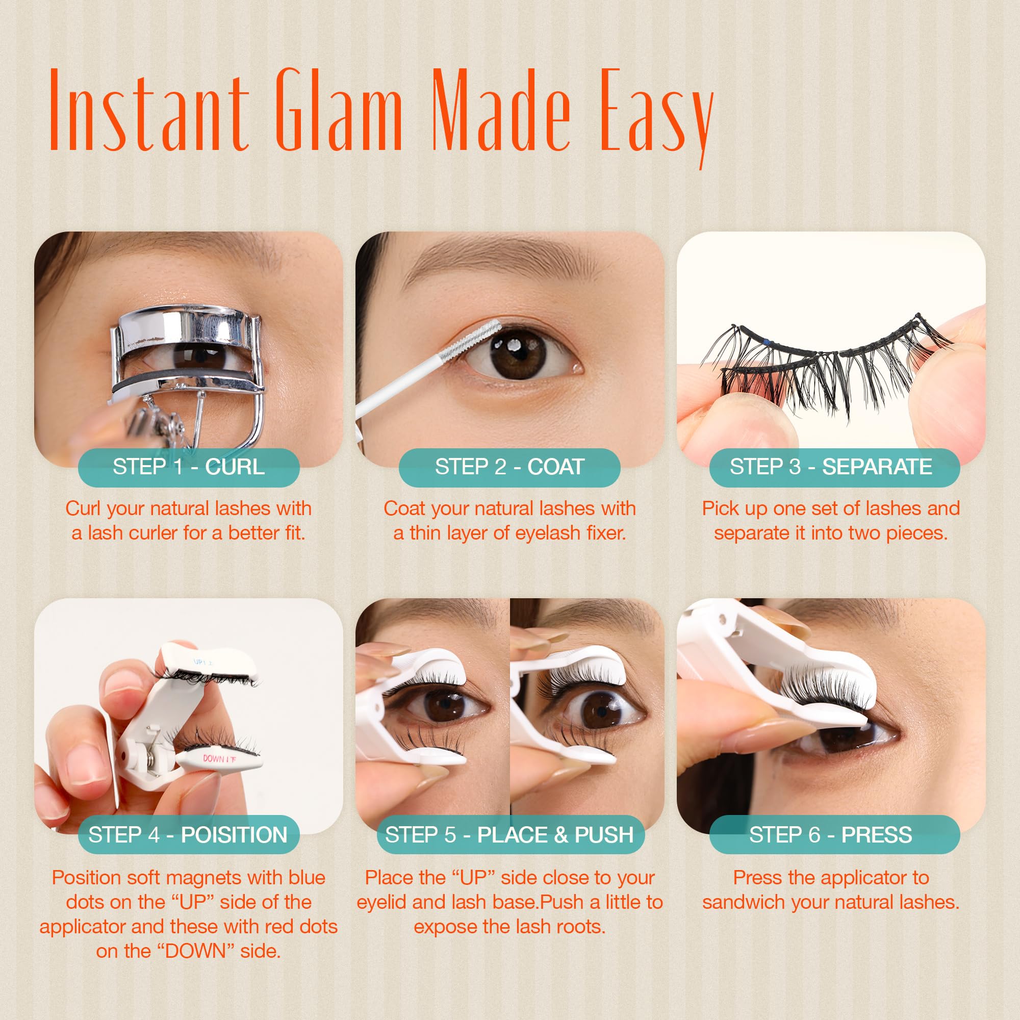 LASHVIEW Upgrade Magnetische Wimpern mit Applikator, weiche magnetische Wimpern, natürliches Aussehen, wiederverwendbar, kein Kleber erforderlich, einfach zu tragen und zu entfernen (YT14)