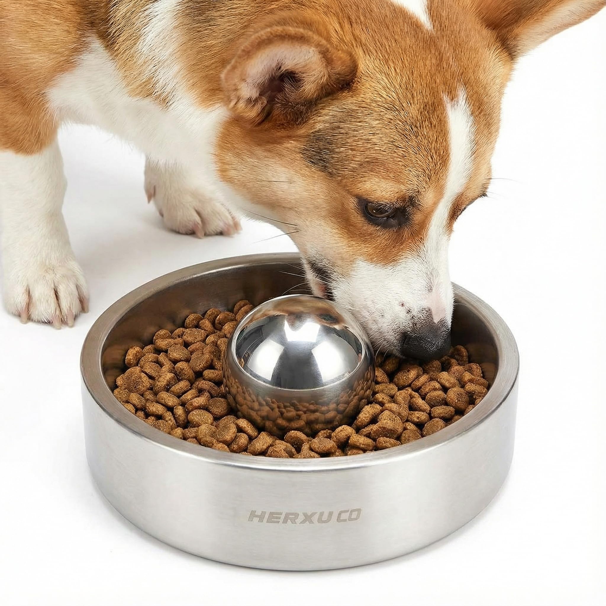 SUS304 Stainless Steel Dog Food Slow Feeder Ball - 2.5in - Slows Fast Eating, Prevents Choking, Bloating & Obesity - Fun Feeding for All Dogs - Durable, Smooth & High Adaptability (Small 2.5Inch) - image 6