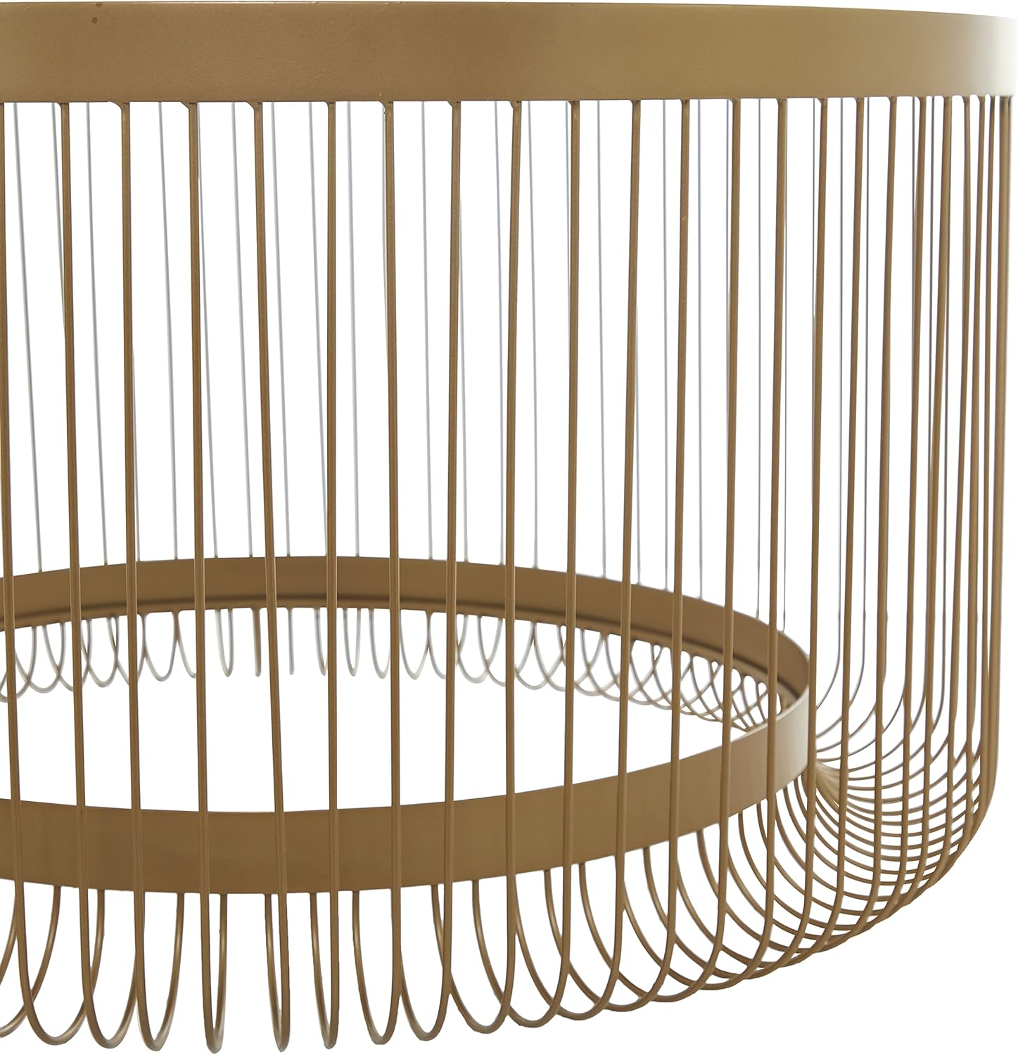 Deco 79 Metal Living Room Coffee Table Table with Clear Glass Top, Center Table 32" x 32" x 18", Gold