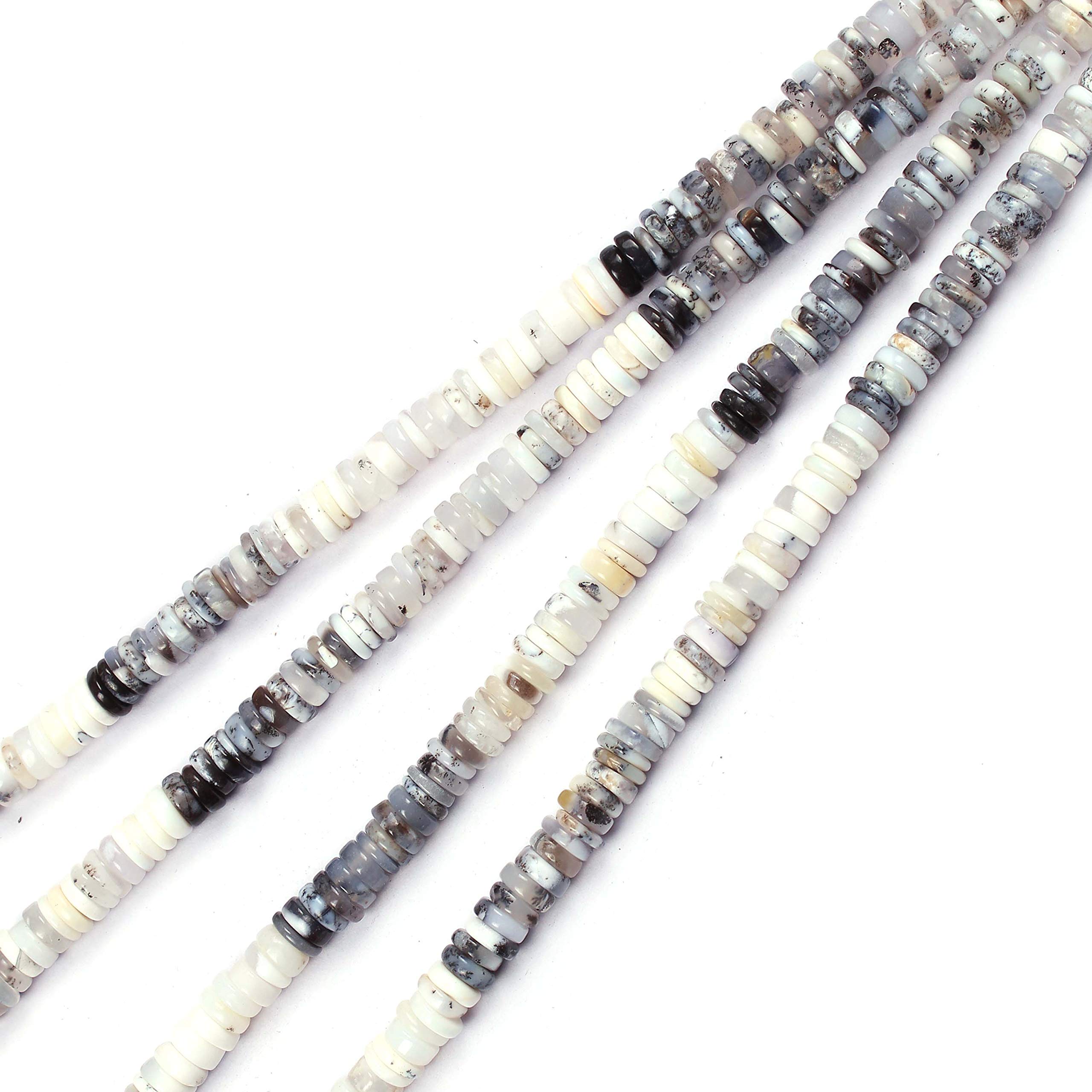 5mm to 6mm natürlicher Rosenquarz Heishi Smooth Tyer Halbedelsteine lose Edelsteinperlen für die Schmuckherstellung Halskette Armband Ohrringe, 16 Zoll Strang | Heishi Perlen