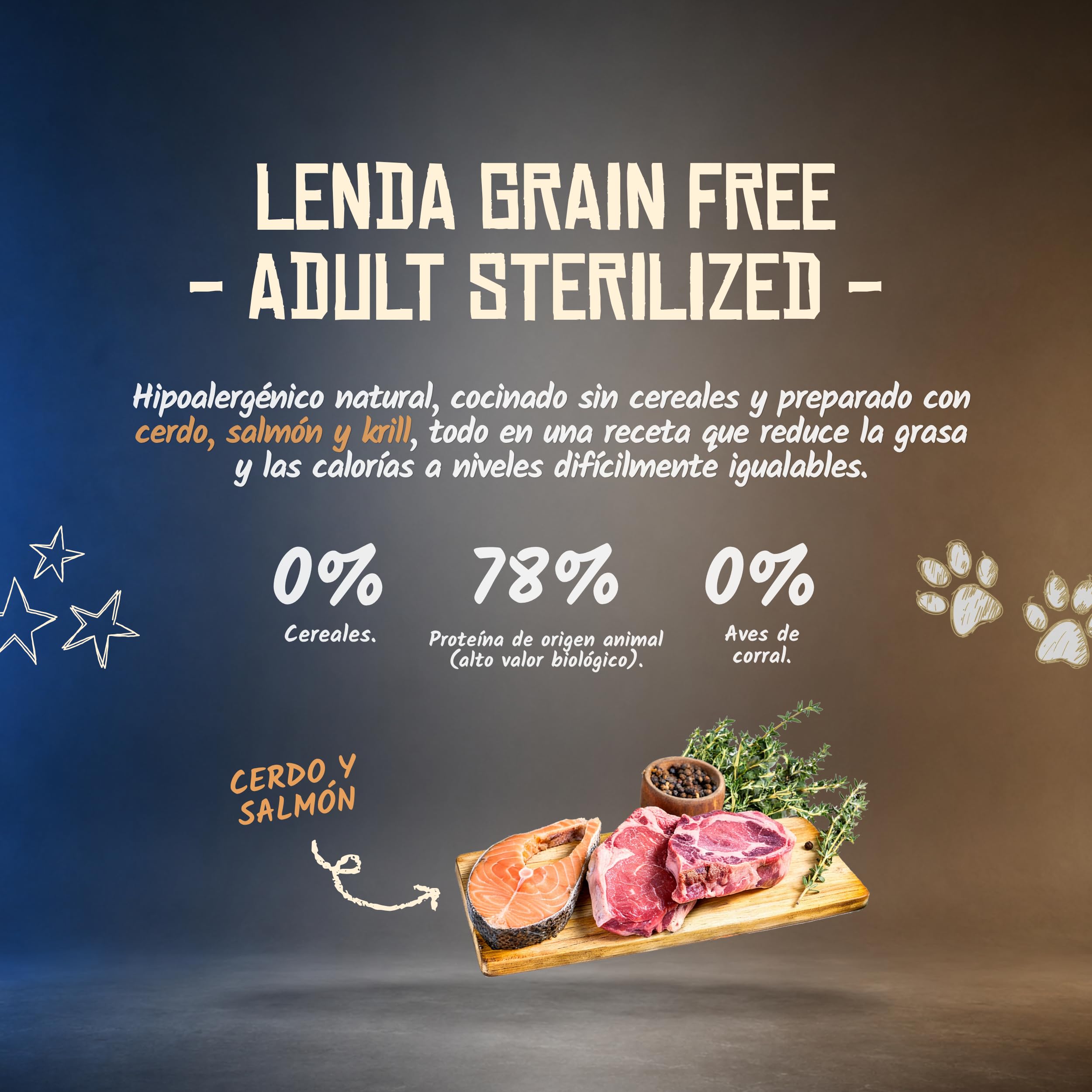 Lenda Grain Free Kot Sterilized 5 kg – Bezzbożowa karma sucha dla kotów wysterylizowanych – Hipoalergiczna – 1 szt.