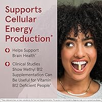 Vista 4 de Jarrow Formulas Vitamina B12 5000 mcg - Máxima fuerza para energía celular y salud cerebral, 90 tabletas masticables de cereza, vitaminas B12 5000