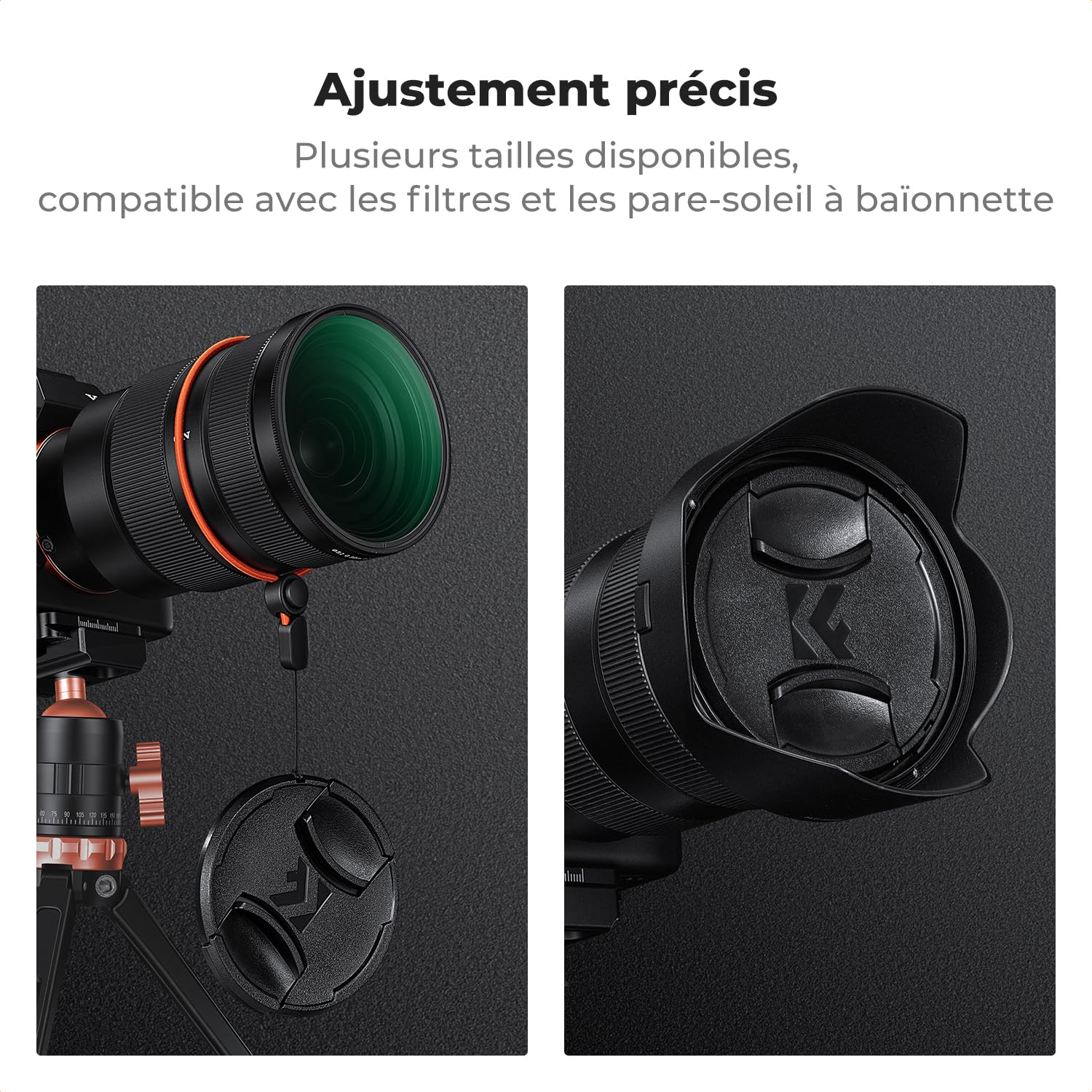 K&F Concept 67mm 2 x Bouchon Objectif + 2 x Élastique + 1 x Chiffon de Nettoyage Emballé sous Vide Compatible avec Appareil Photo Canon Nikon Sony Olympus Fujifilm Pentax Panasonic Leica