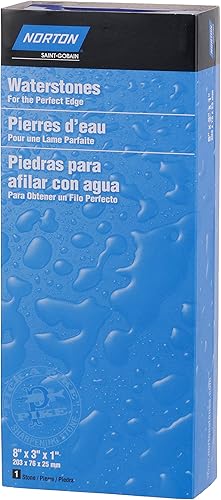 Miniatura 3 de Norton 24336 Piedra de afilar al agua con combinación de estilo japonés Gravilla 40008000, 8 pulgadas por 3 pulgadas por 1 pulgada