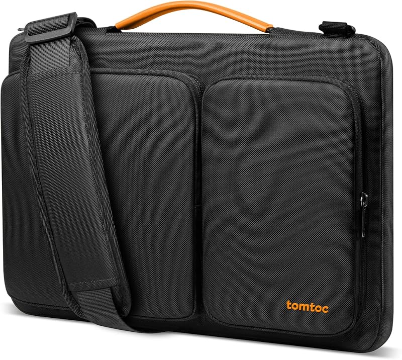 tomtoc 360 Protective Laptop Shoulder Bag for 15 Inch New 2026 MacBook Air M5/A3448, M4/A3241, M3/A3114, M2/A2941, 15 Inch Microsoft Surface Laptop 7/6, Water-Resistant Accessory Case
