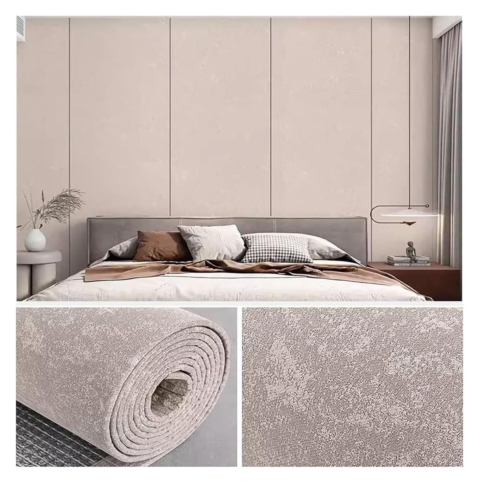Cvhfhjtg Coffee Color Self Adhesive Wallpaper, Peel And Stick Backsplash Self -Adhesive Wall Panels, Thickened Panel Removable Wallpaper(Coffee Color)