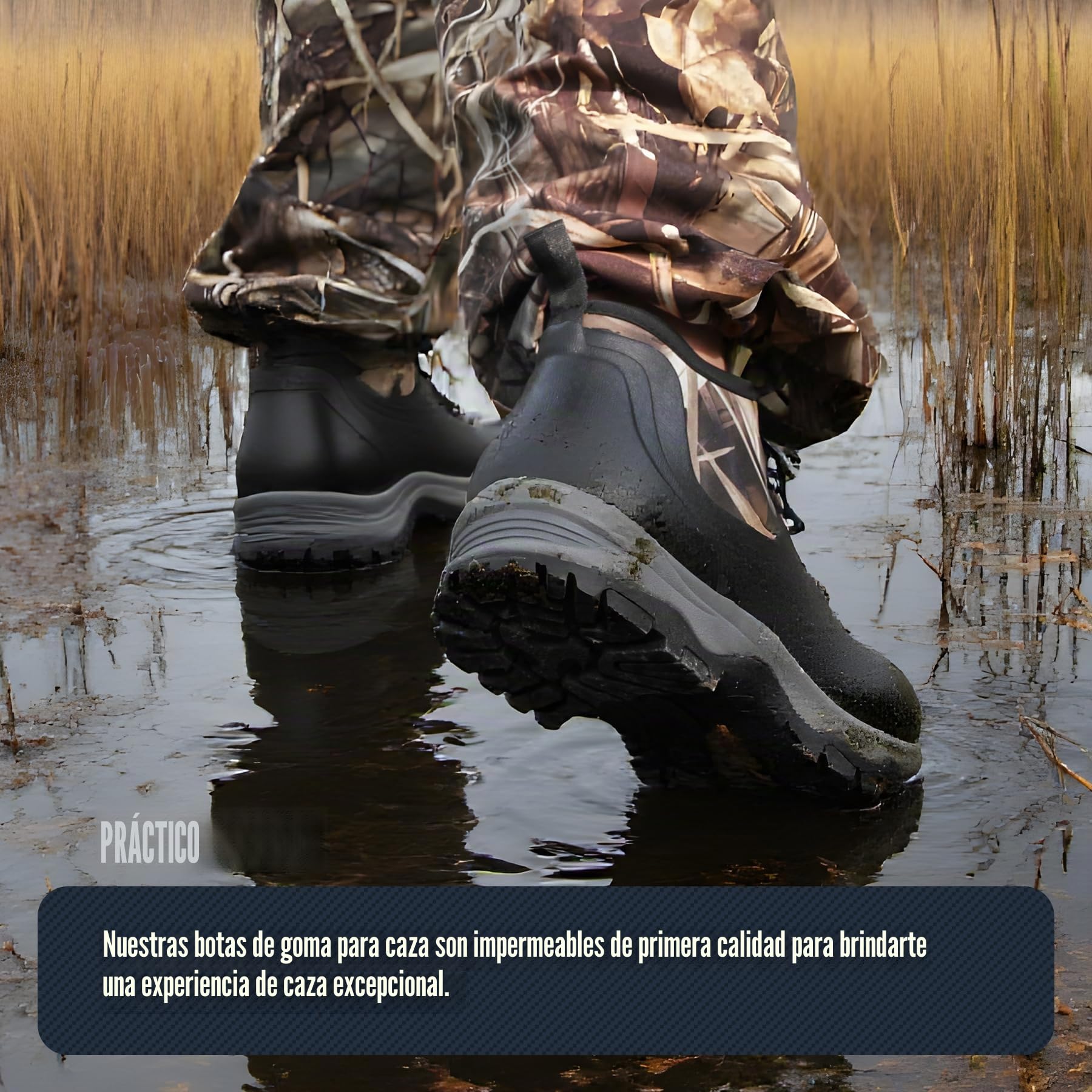 GUGULUZA Botines de goma aislados de neopreno para hombre, impermeables, para caza, pesca, patio