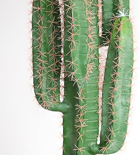 Miniatura 2 de Cactus artificial con maceta negra, cactus grandes falsos, plantas de cactus artificiales de 41 pulgadas para el jardín del hogar