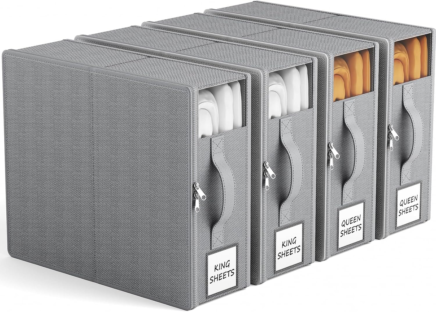 PHINOX Bed Sheet Organizers and Storage, 4Pack Sheet