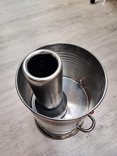 Miniatura 3 de Samovar - Hervidor de té, caldera turca de carbón y madera, calentador de agua, para camping, picnic, caza, senderismo, yate